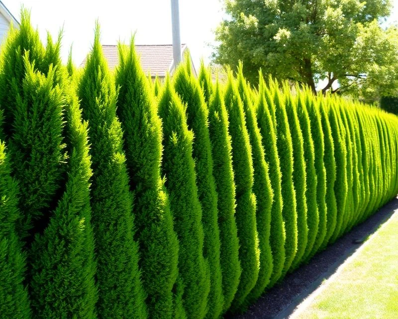 Neatly trimmed garden hedge